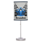 Cute racecar flags add name boys room lamp