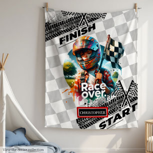 Cute Racing Blanket Formula 1 Boy Birthday Gift