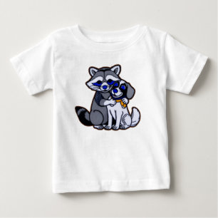 Cute Racoon and Dog Friends Kids T-Shirt
