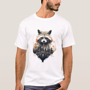 Cute Racoon Animal Beauty Nature Wildlife Forest T-Shirt