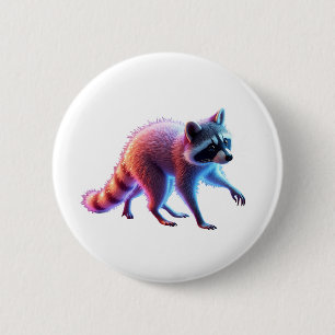 Cute Racoon Art 6 Cm Round Badge