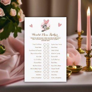 Cute Racoon Baby Shower Game Would Mum Rather...