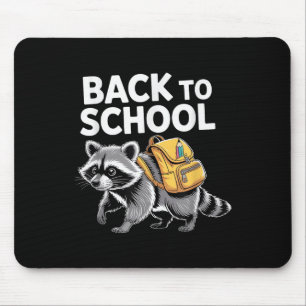 Cute Racoon Back To School Backpack Funny Kids Gi Mouse Pad