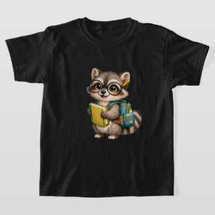 Cute Racoon Back to School Kids T-Shirt