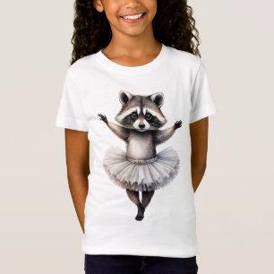 Cute racoon ballerina dancing ballet T-Shirt