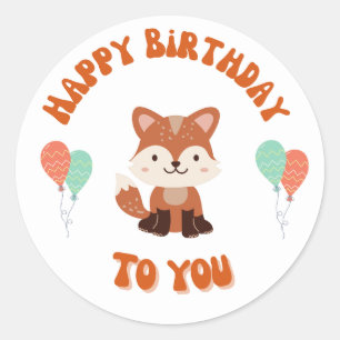 Cute Racoon birthday sticker