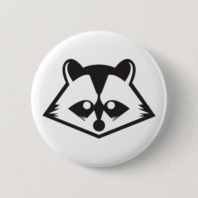 Cute Racoon Button (Front)