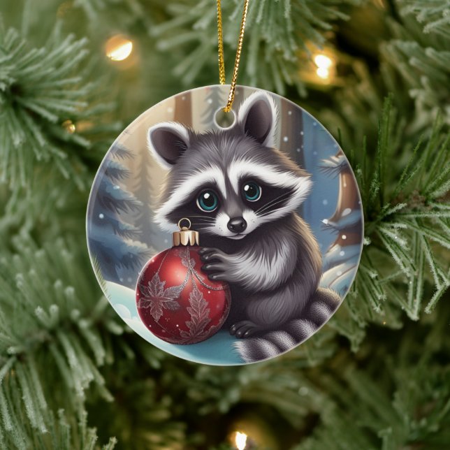 Cute Racoon Christmas ornament  (Tree)