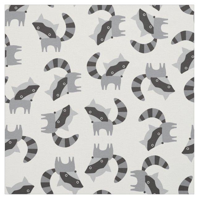 Cute Racoon Fabric (Swatch)