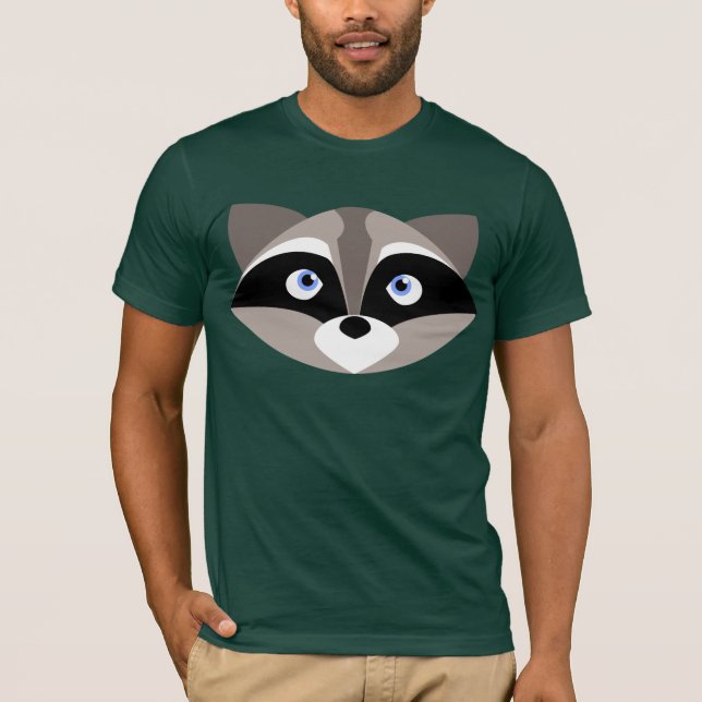 Cute Racoon Face T-Shirt (Front)