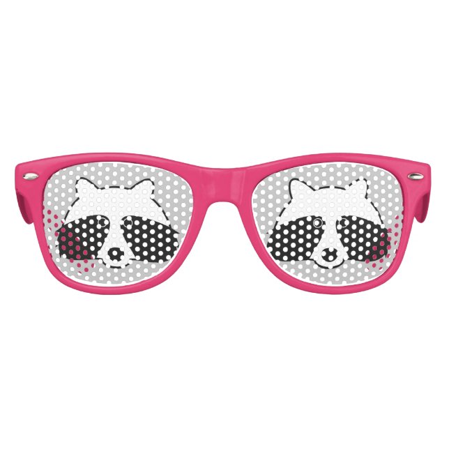 Cute racoon forest animal party shades sunglasses (Front)