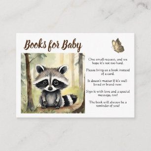 Cute Racoon Gender Neutral Books for Baby  Enclosure Card