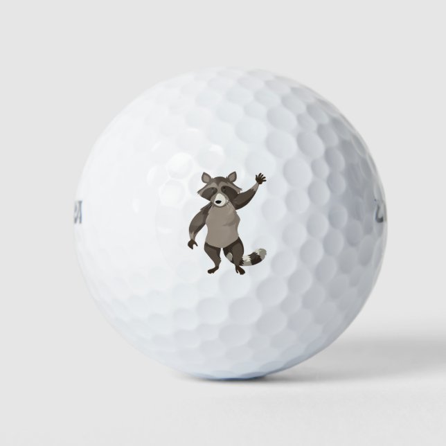 Cute racoon golf balls (Front)