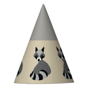 Cute Racoon Graphics Party Hat
