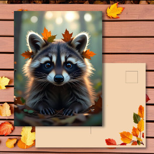 Cute Racoon   Keeping in Touch Postcard