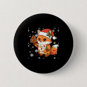 Cute Racoon Lights Tree Cake Funny Xmas Merry Chri 6 Cm Round Badge