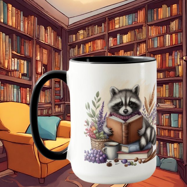 Cute racoon lovers add monogram mug (Creator Uploaded)