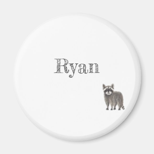 Cute Racoon Magnet (Front)