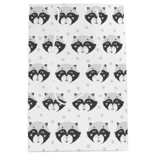 Cute Racoon Pattern Medium Gift Bag