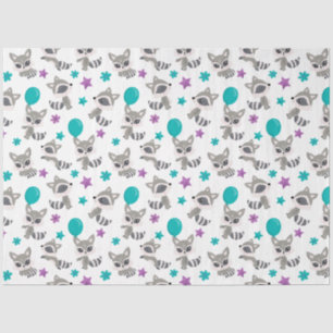 Cute Racoon Pattern Tissue Paper