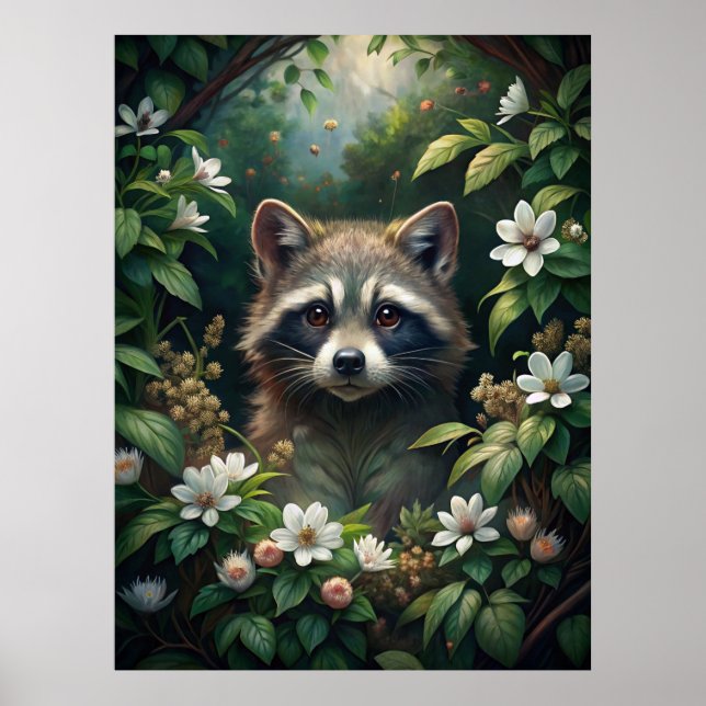 Cute Racoon Poster (Front)