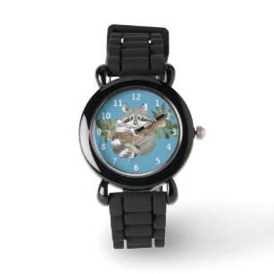 Cute Racoon Rustic Woodland Girls First Watch