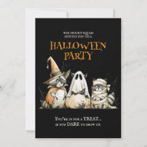Cute Racoon Spooky Squad Funny Halloween Party
