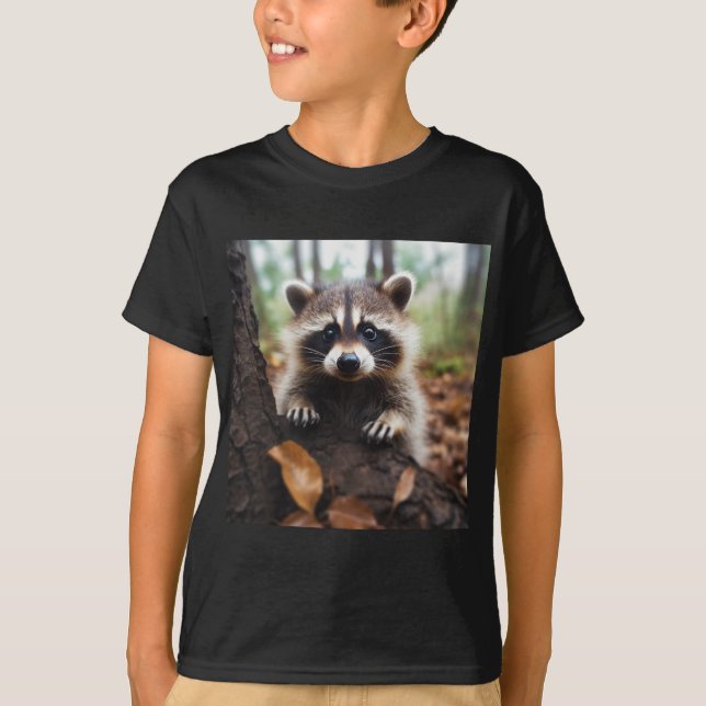 Cute Racoon T Shirt - Cute Animal Shirts  (Front)