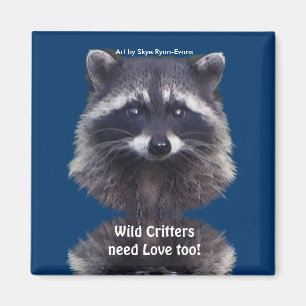 Cute Racoon Wildlife Magnets