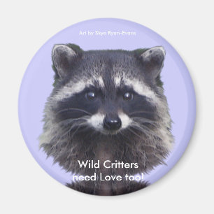 Cute Racoon Wildlife Magnets