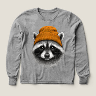 Cute Racoon With Beanie - Retro 90s Vintage Wildl