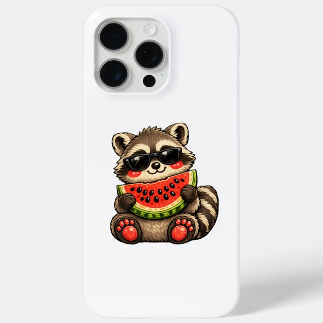 Cute Racoon with Watermelon Case-Mate iPhone Case (Back)