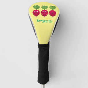 Cute radishes singing trio cartoon vegetables golf head cover