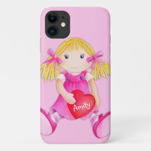 Cute rag doll girls name pink Case-Mate iPhone case