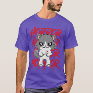 Cute Ragdoll Cat Anime Feline Horror Fans vintage T-Shirt