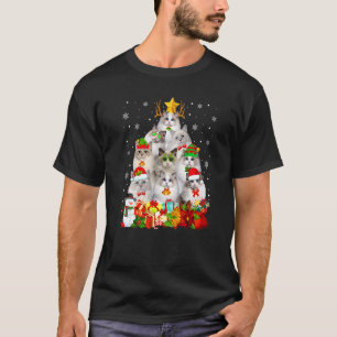 Cute Ragdoll Cat Christmas Tree Ornament Cat  Xmas T-Shirt