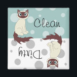 Cute Ragdoll Siamese Clean Dirty Dishwasher Magnet<br><div class="desc">Cute Ragdoll Siamese Clean Dirty Dishwasher Magnet</div>