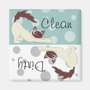 Cute Ragdoll Siamese Clean Dirty Dishwasher Magnet
