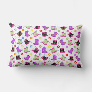 Cute Rain Boots Throw Pillow