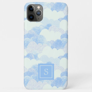 Cute Rain Clouds Personalised Monogram Case-Mate iPhone Case
