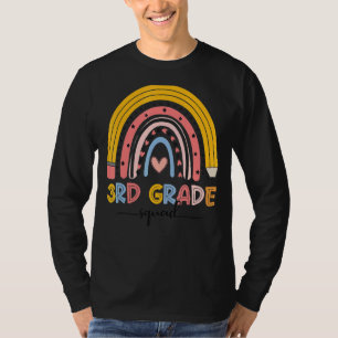 Cute Rainbow 3rd Grade Squad Teacher First Day Of T-Shirt