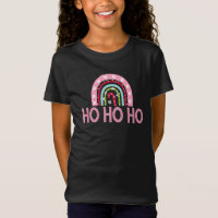 Cute Rainbow All I Want For Christmas Girls Black