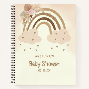 Cute Rainbow Baby Shower Gift List Notebook