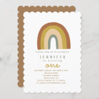 Cute Rainbow Baby Shower Invitation