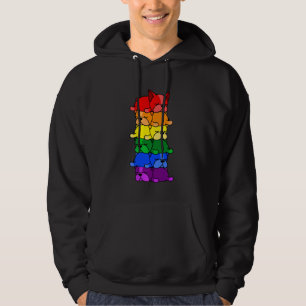 Cute Rainbow Boston Terrier Gay Pride Flag LGBT Do Hoodie