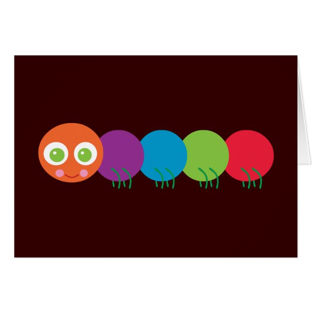 Cute Rainbow Caterpillar (Front Horizontal)