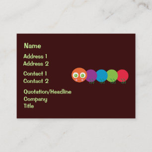 Cute Rainbow Caterpillar Business Cards