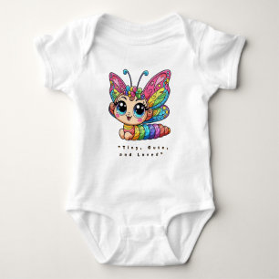 🐛Cute Rainbow Caterpillar Butterfly Cartoon Baby Bodysuit