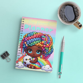 Cute Rainbow Chibi Girl "My Personal Planner" Planner