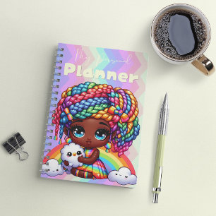 Cute Rainbow Chibi Girl "My Personal Planner"  Planner